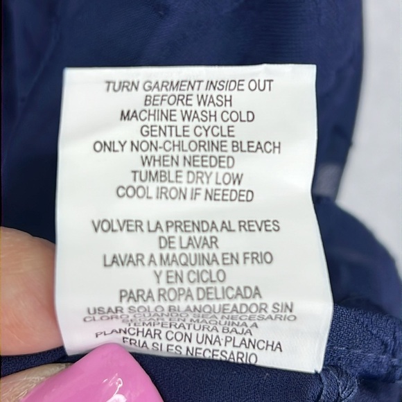 Mason & Belle Women’s Top / Blouse Sz L Navy Semi-sheer w/Lining Polyester NWT - Picture 11 of 13